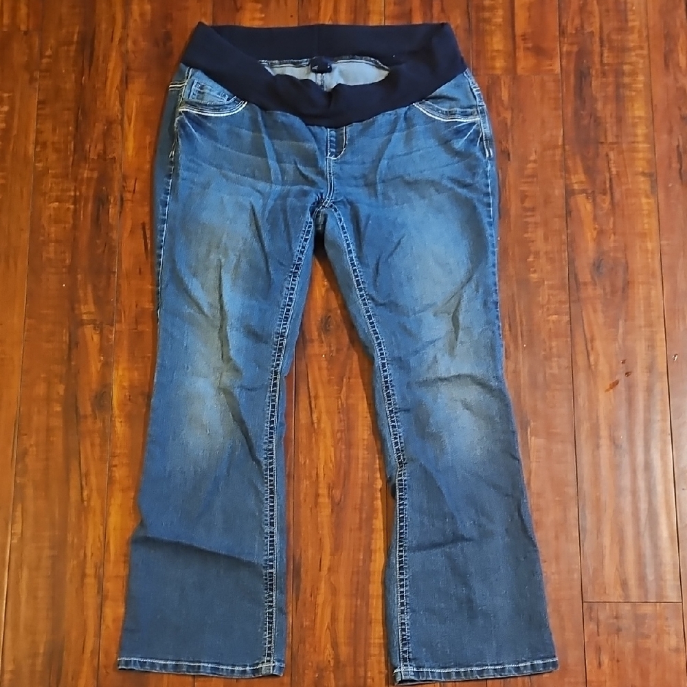 Indigo Blue Women's Maternity Boot Cut Jeans